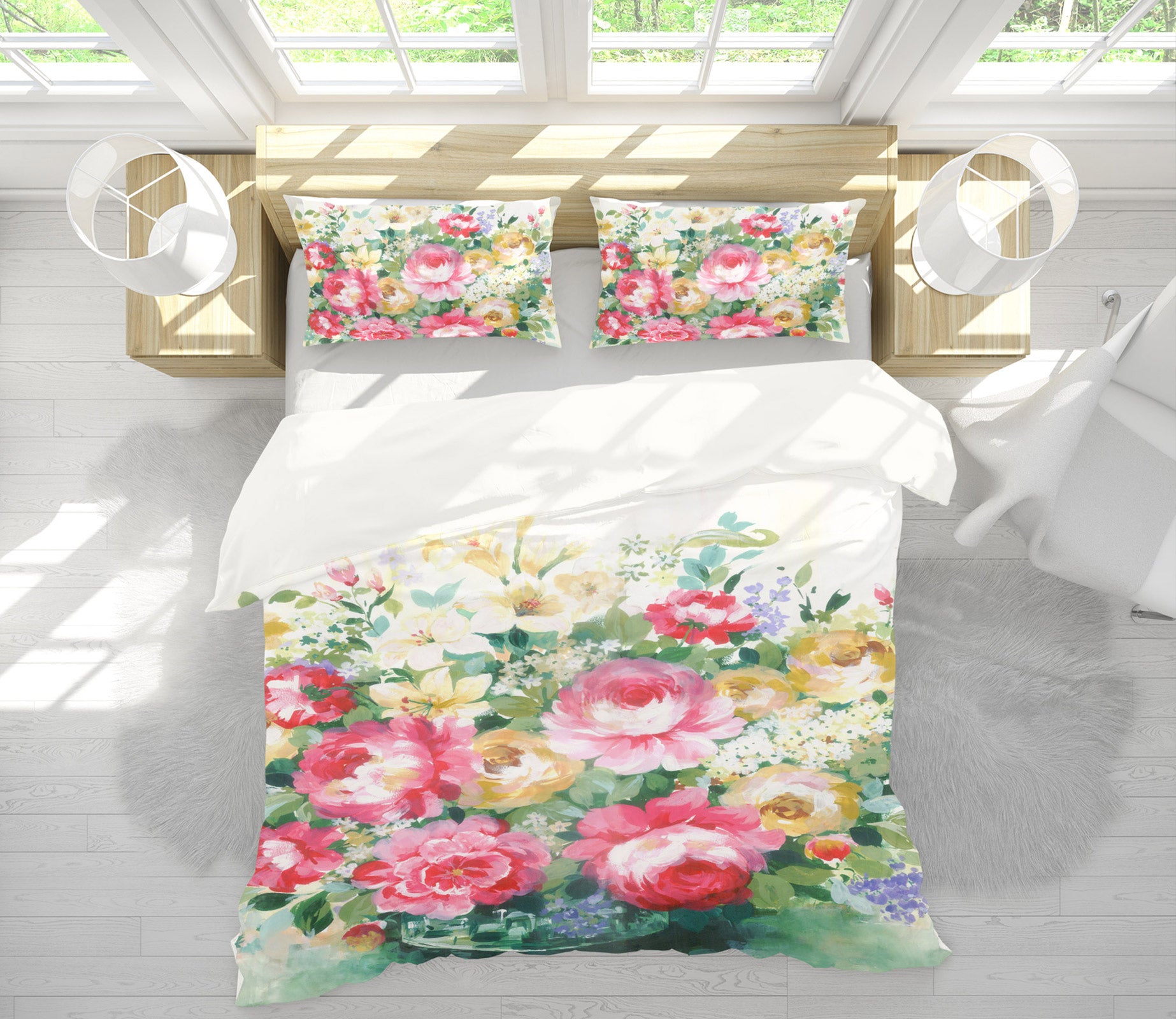 3D Flower Bush 16165 Bed Pillowcases Quilt