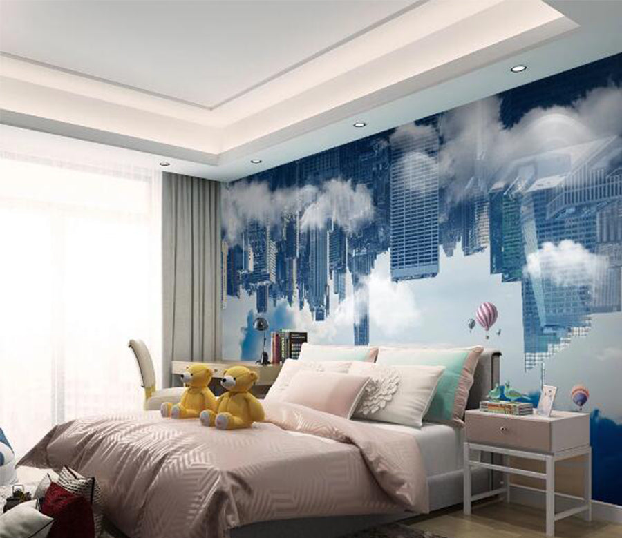 3D Balloon City WC1333 Wall Murals