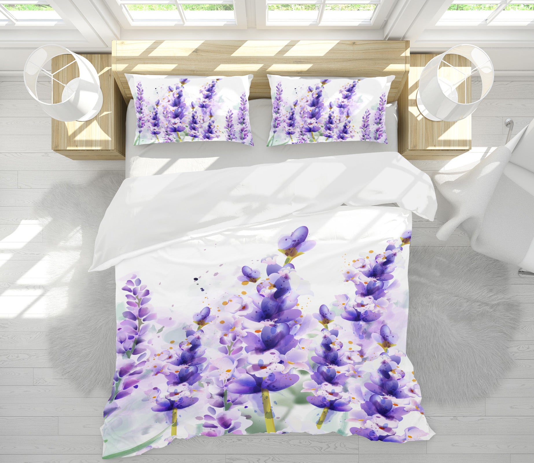 3D Wisteria Flower 60168 Bed Pillowcases Quilt