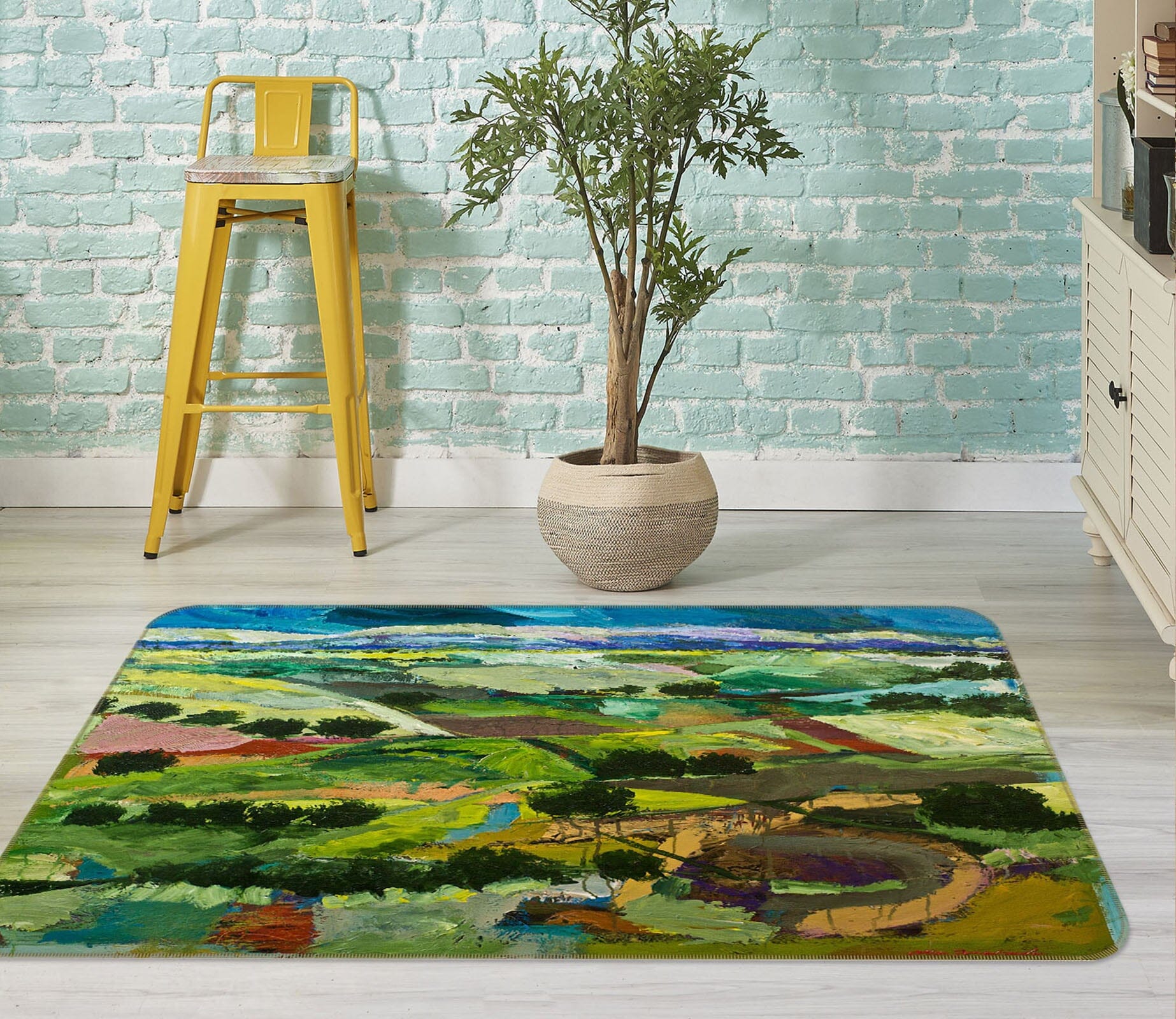 3D Painted Valley 1053 Allan P. Friedlander Rug Non Slip Rug Mat Mat AJ Creativity Home 