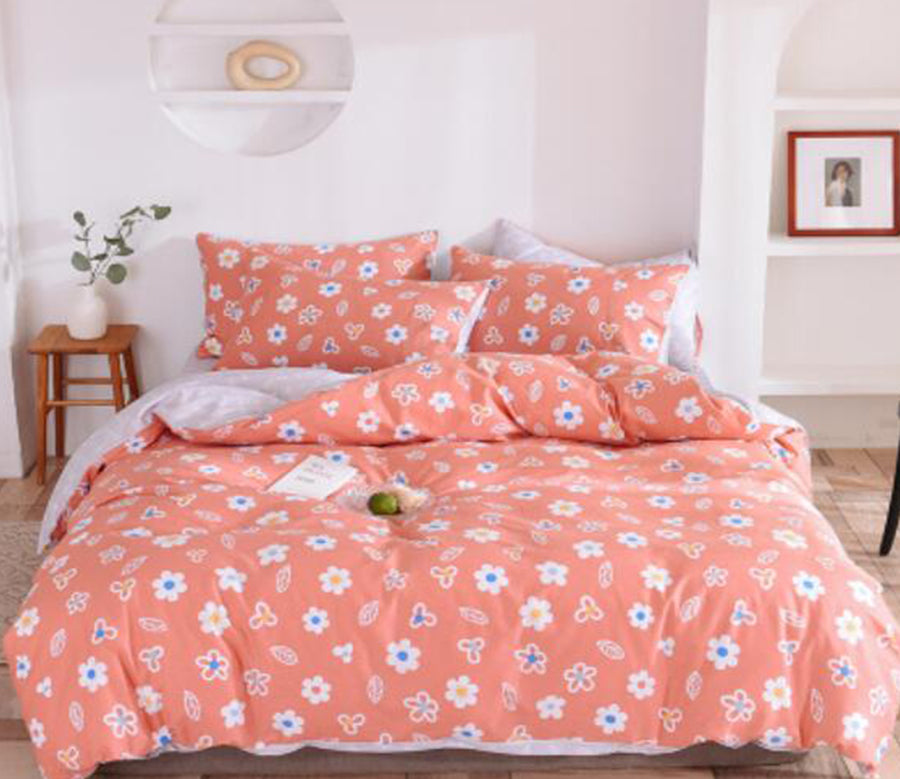 3D Orange Flower 17079 Bed Pillowcases Quilt