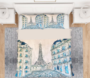 3D Eiffel Tower 454 Skromova Marina Bedding Bed Pillowcases Quilt