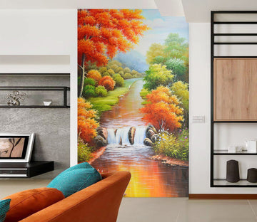 3D Autumn Stream 1871 Wall Murals Wallpaper AJ Wallpaper 2 