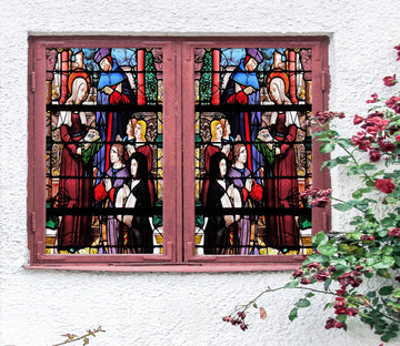 3D Prayer Faith 212 Window Film Print Sticker Cling Stained Glass UV Block