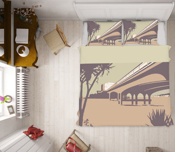 3D Bournemouth Pier Beaches 2005 Steve Read Bedding Bed Pillowcases Quilt Quiet Covers AJ Creativity Home 