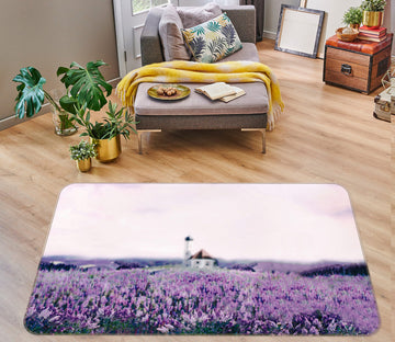 3D Lavender Bushes 75168 Non Slip Rug Mat