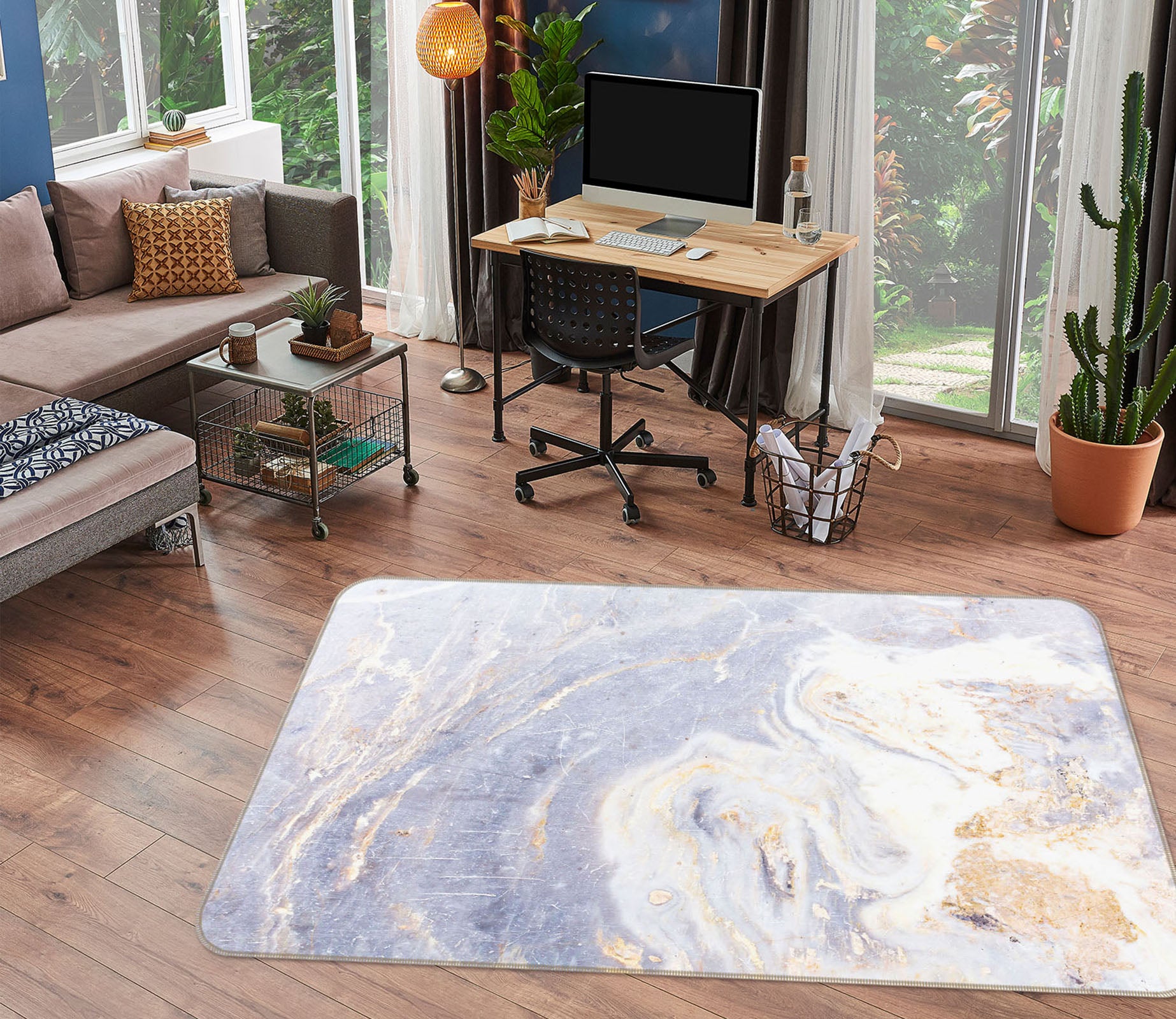 3D Light Pattern 31022 Non Slip Rug Mat