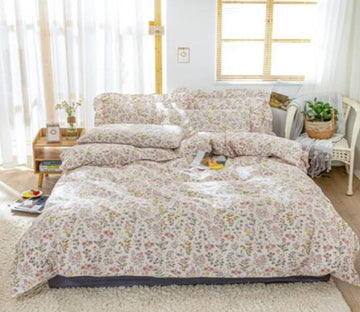3D Pink Floral 40322 Bed Pillowcases Quilt