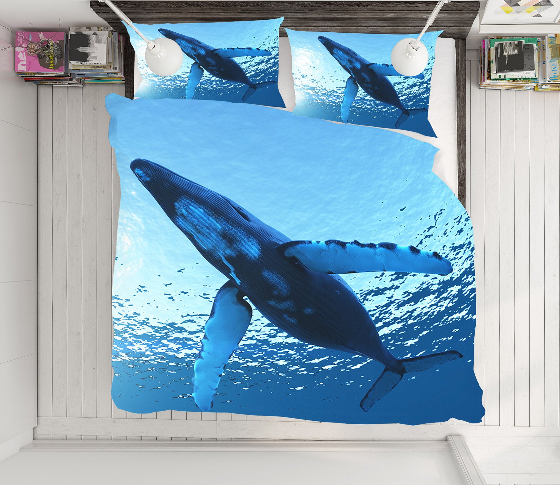3D Whale 21018 Bed Pillowcases Quilt