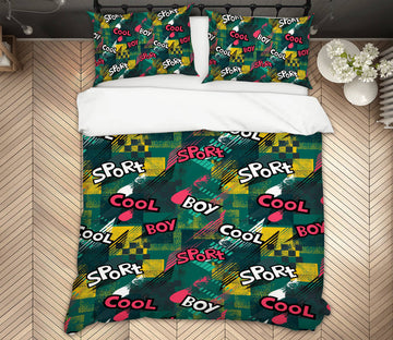 3D Letter 14189 Bed Pillowcases Quilt