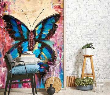 3D Blue Butterfly 309 Skromova Marina Wall Mural Wall Murals