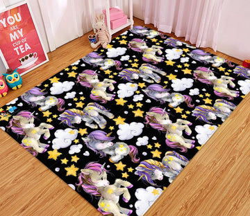 3D Cute Cartoon Unicorn 26 Non Slip Rug Mat Mat AJ Creativity Home 