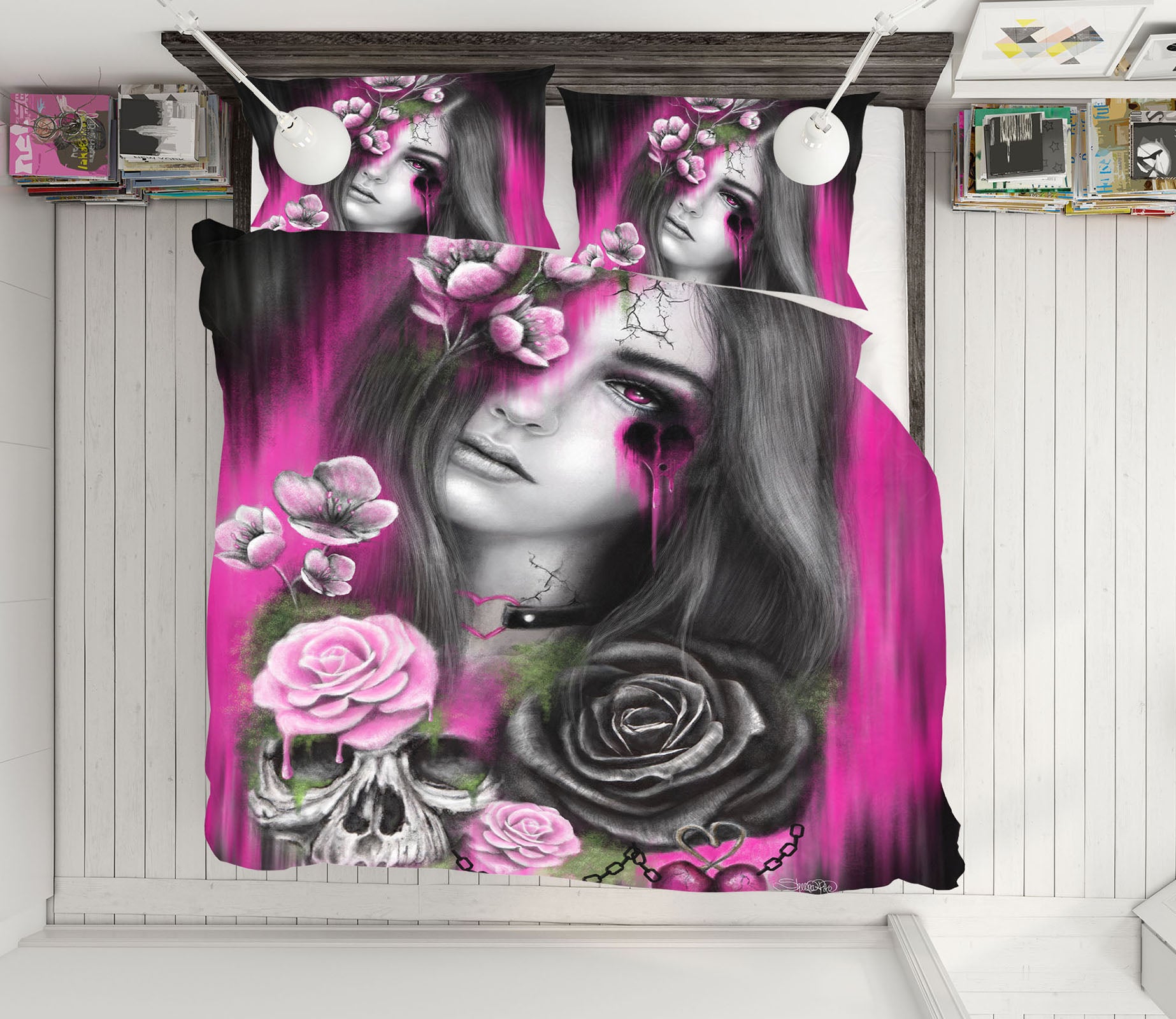 3D Pink Rose Woman 8599 Sheena Pike Bedding Bed Pillowcases Quilt Cover Duvet Cover