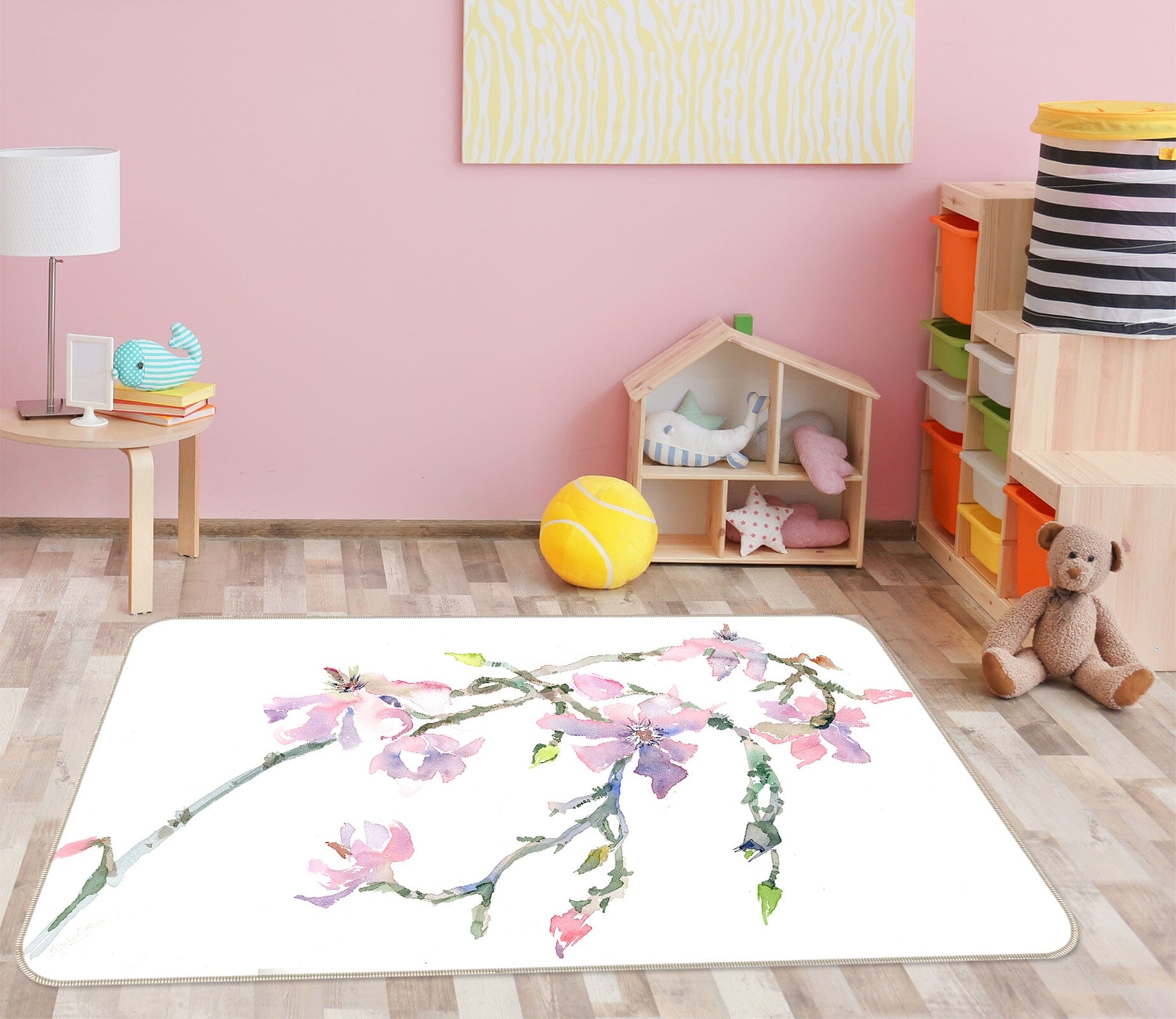 3D Peach Blossom 1006 Anne Farrall Doyle Rug Non Slip Rug Mat Mat AJ Creativity Home 