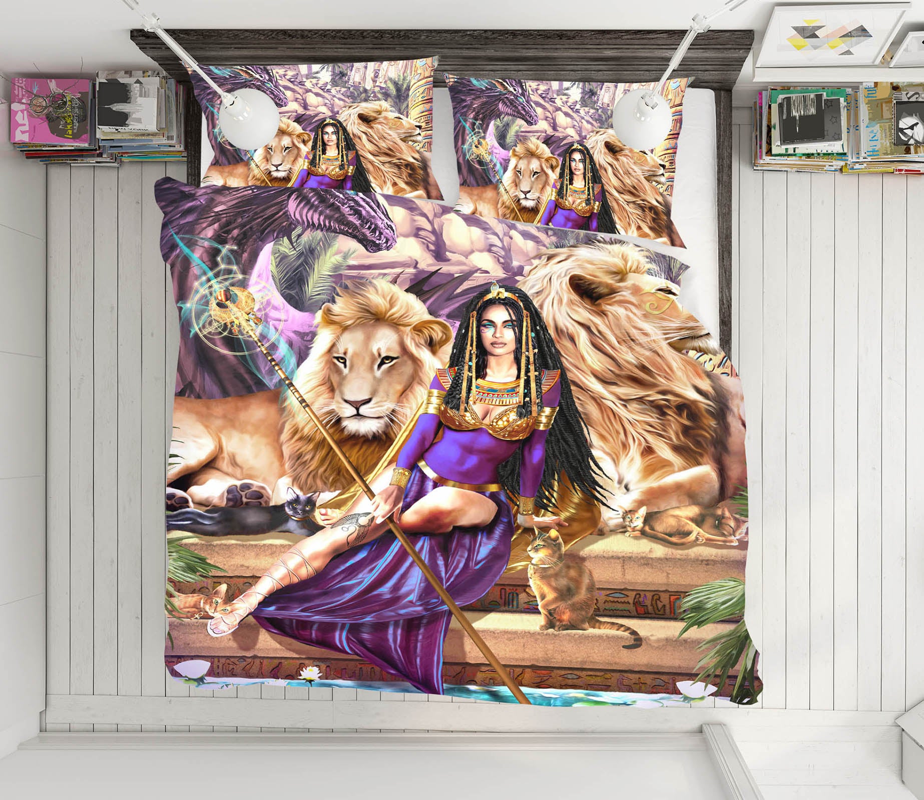 3D Lion Queen 8333 Ruth Thompson Bedding Bed Pillowcases Quilt Cover Duvet Cover