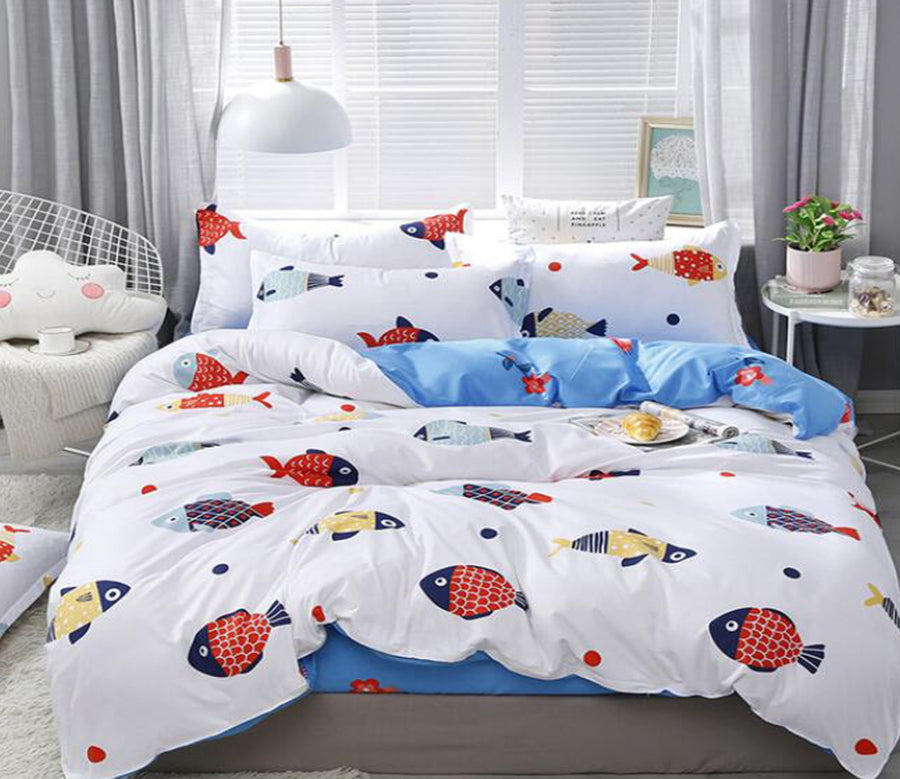 3D Color Fish 12155 Bed Pillowcases Quilt