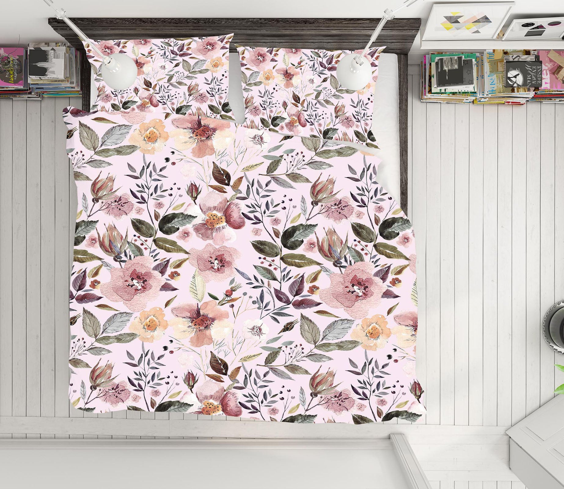 3D Blooming Leaves 053 Uta Naumann Bedding Bed Pillowcases Quilt