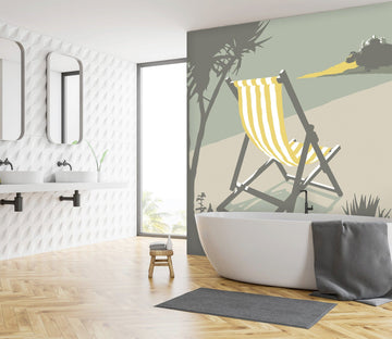 3D Marazion Deckchair 1026 Steve Read Wall Mural Wall Murals Wallpaper AJ Wallpaper 2 