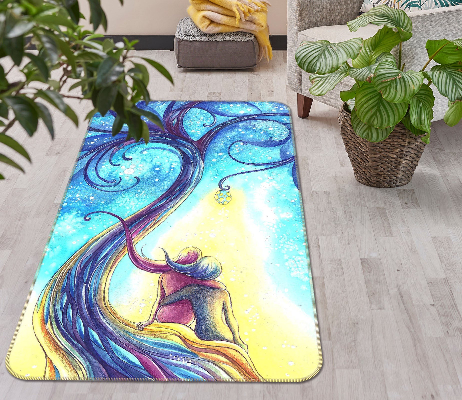 3D Tree Couple 32228 Non Slip Rug Mat