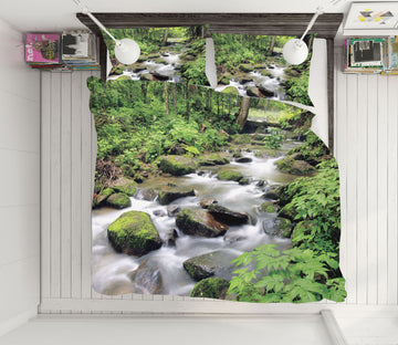 3D Bushy Creek 15198 Bed Pillowcases Quilt
