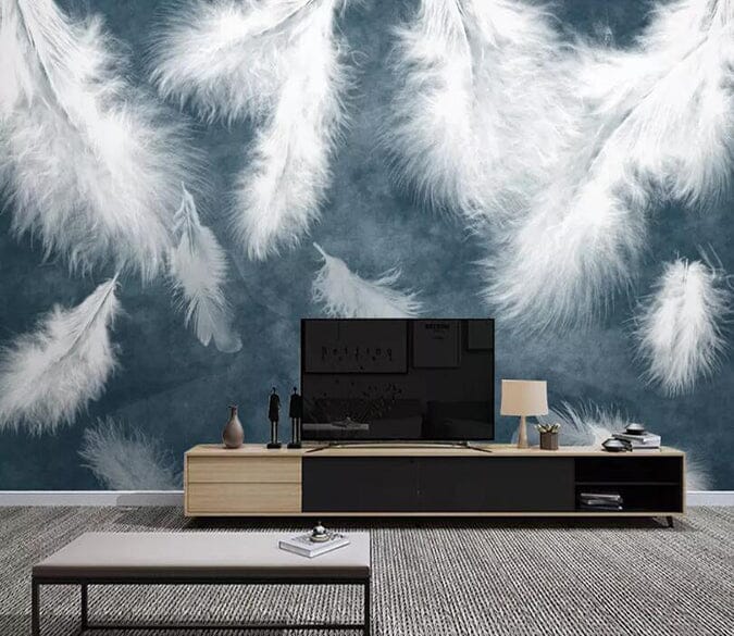 3D White Feather 2362 Wall Murals Wallpaper AJ Wallpaper 2 