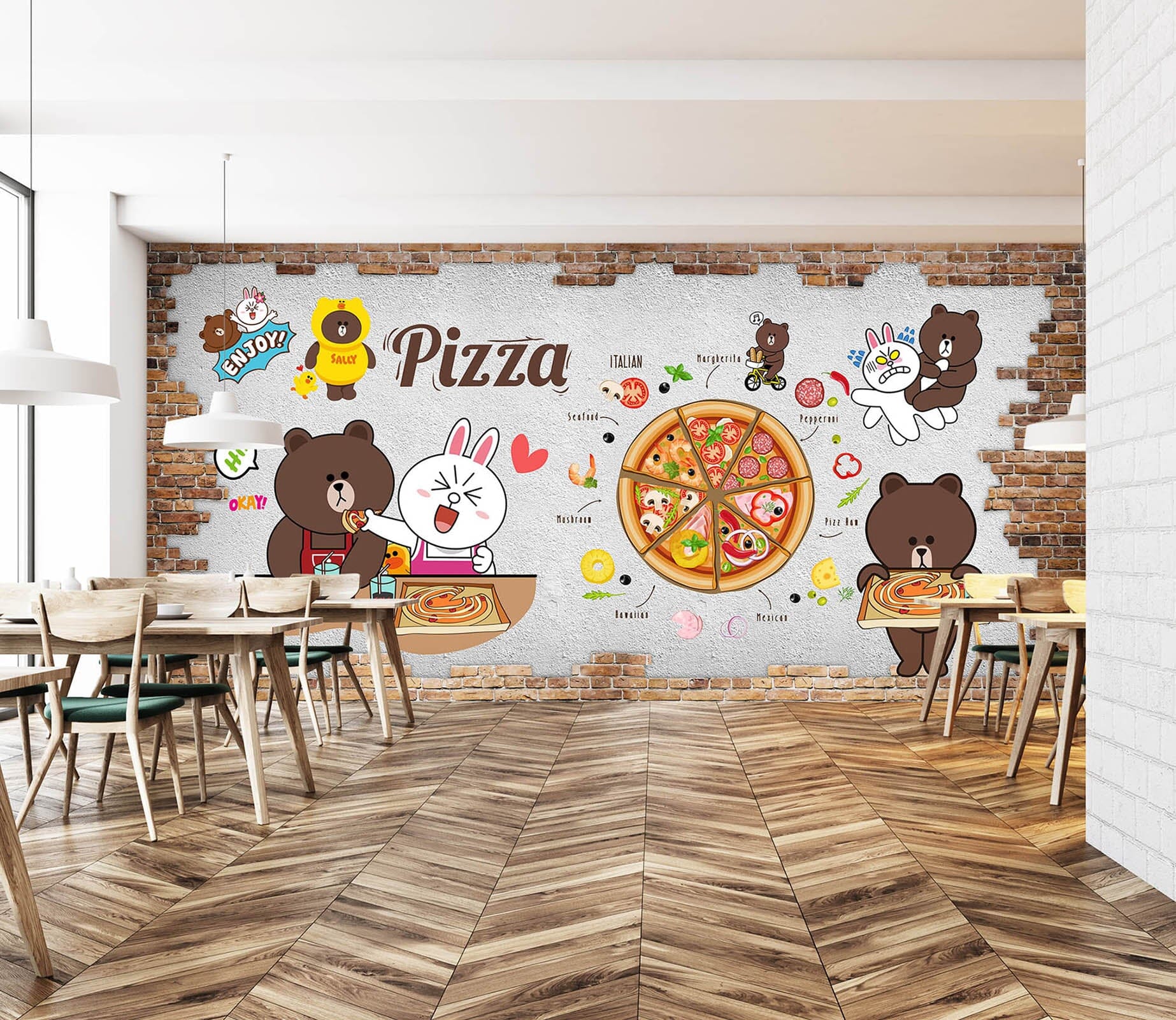 3D Gummy Pizza 3023 Wall Murals Wallpaper AJ Wallpaper 2 