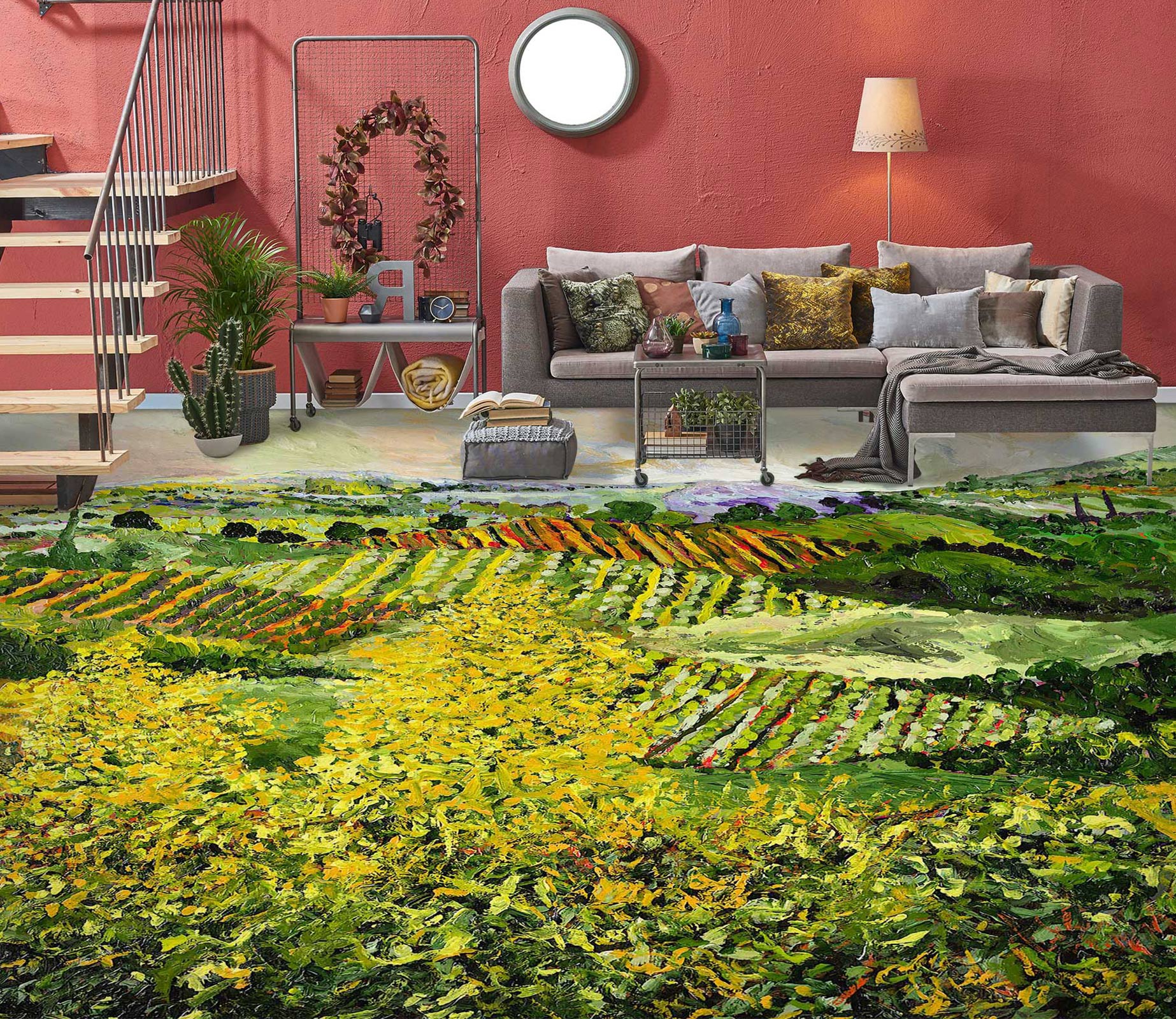 3D Grassy Hillside 9534 Allan P. Friedlander Floor Mural