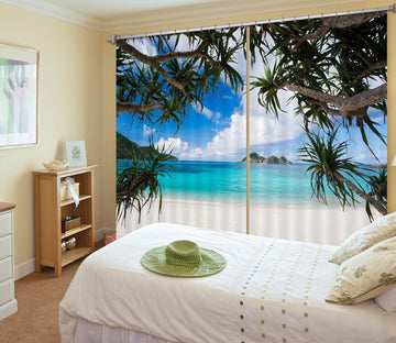 3D Beach Water 822 Curtains Drapes Wallpaper AJ Wallpaper 