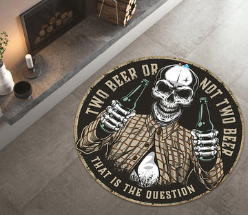 3D Skeleton 74271 Round Non Slip Rug Mat