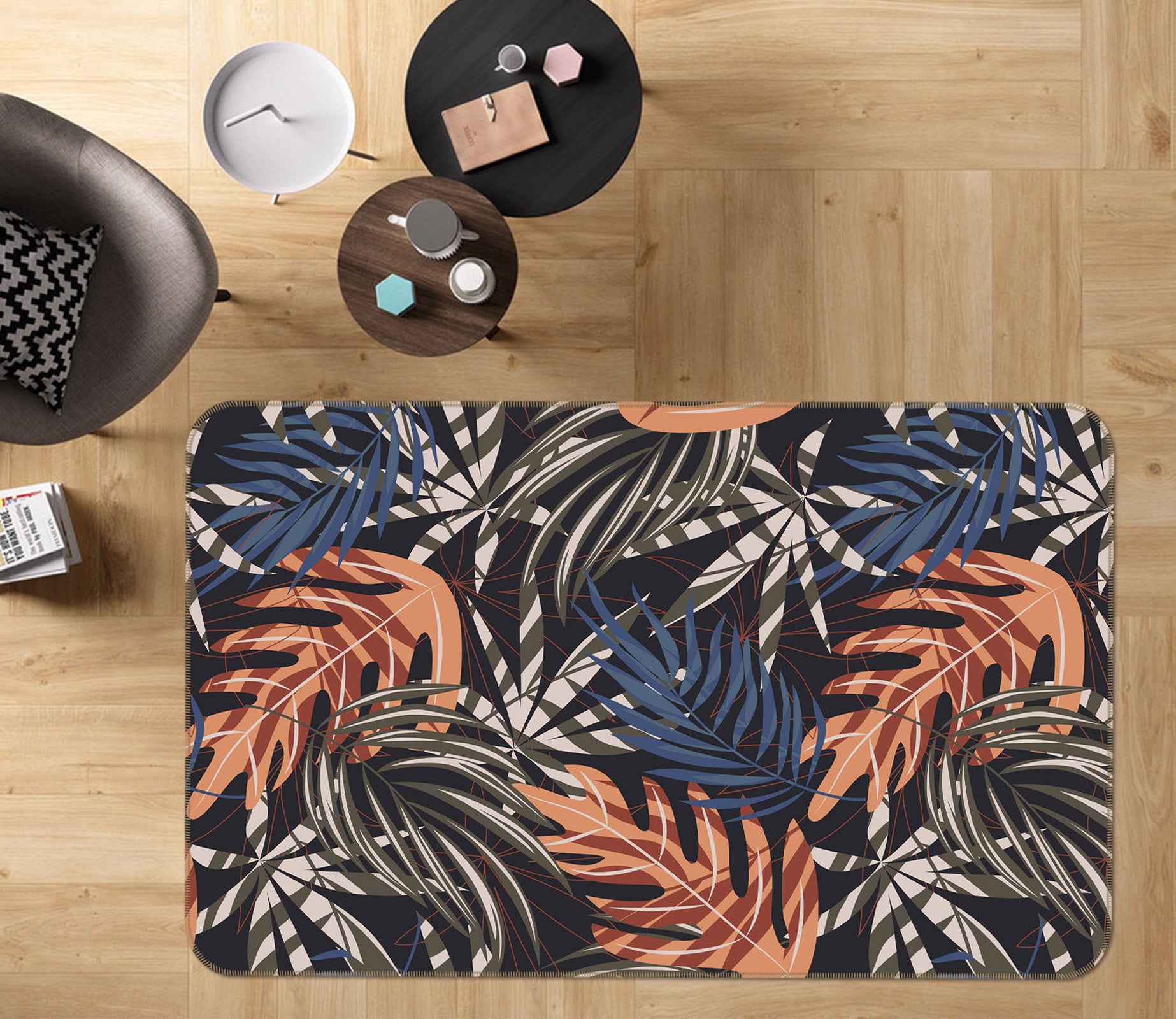 3D Leaves 31049 Non Slip Rug Mat