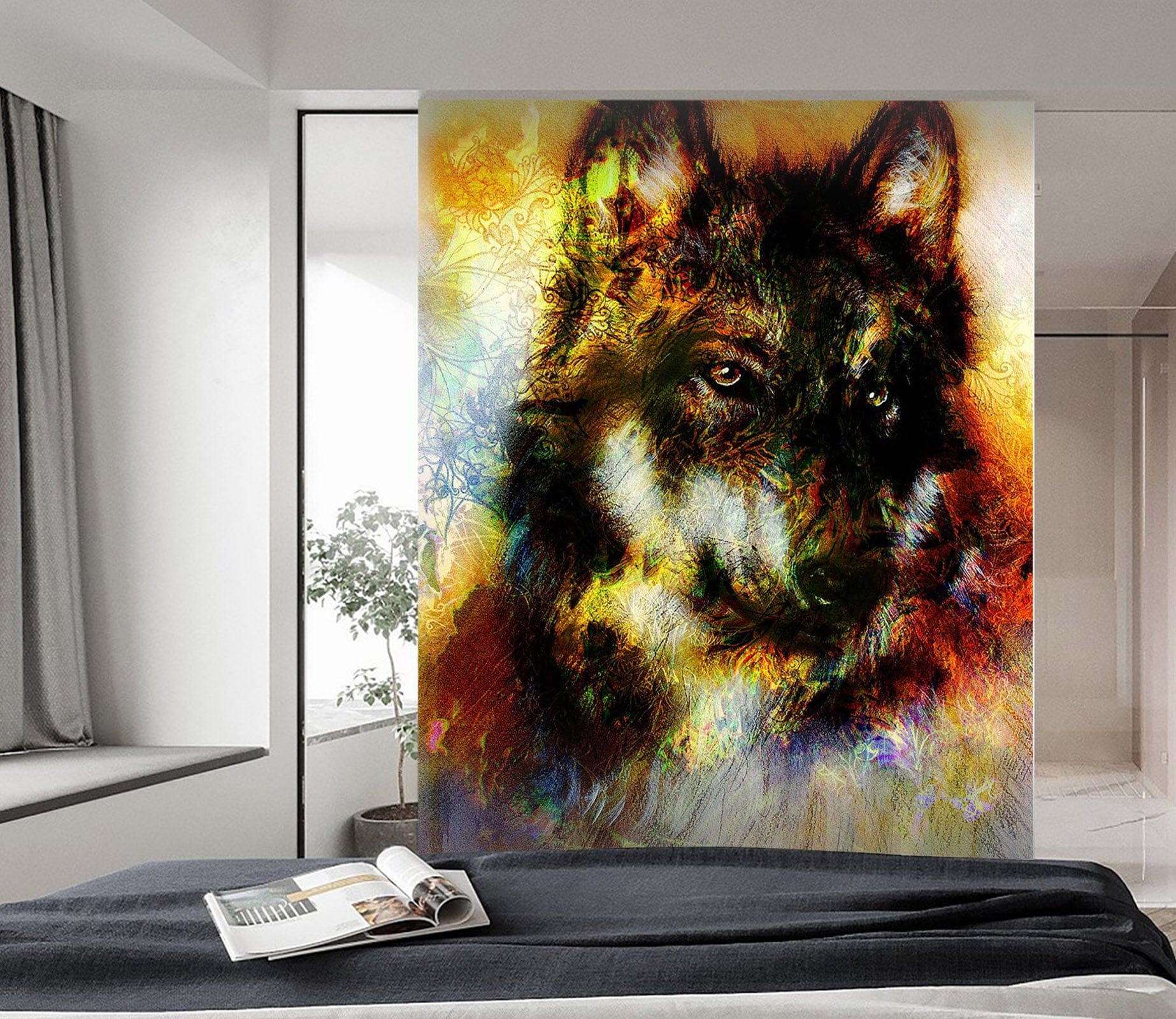 3D Graffiti Wolf 138 Wall Murals Wallpaper AJ Wallpaper 2 