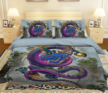 3D Good Fortune Dragon Def 048 Bed Pillowcases Quilt Exclusive Designer Vincent Quiet Covers AJ Creativity Home 