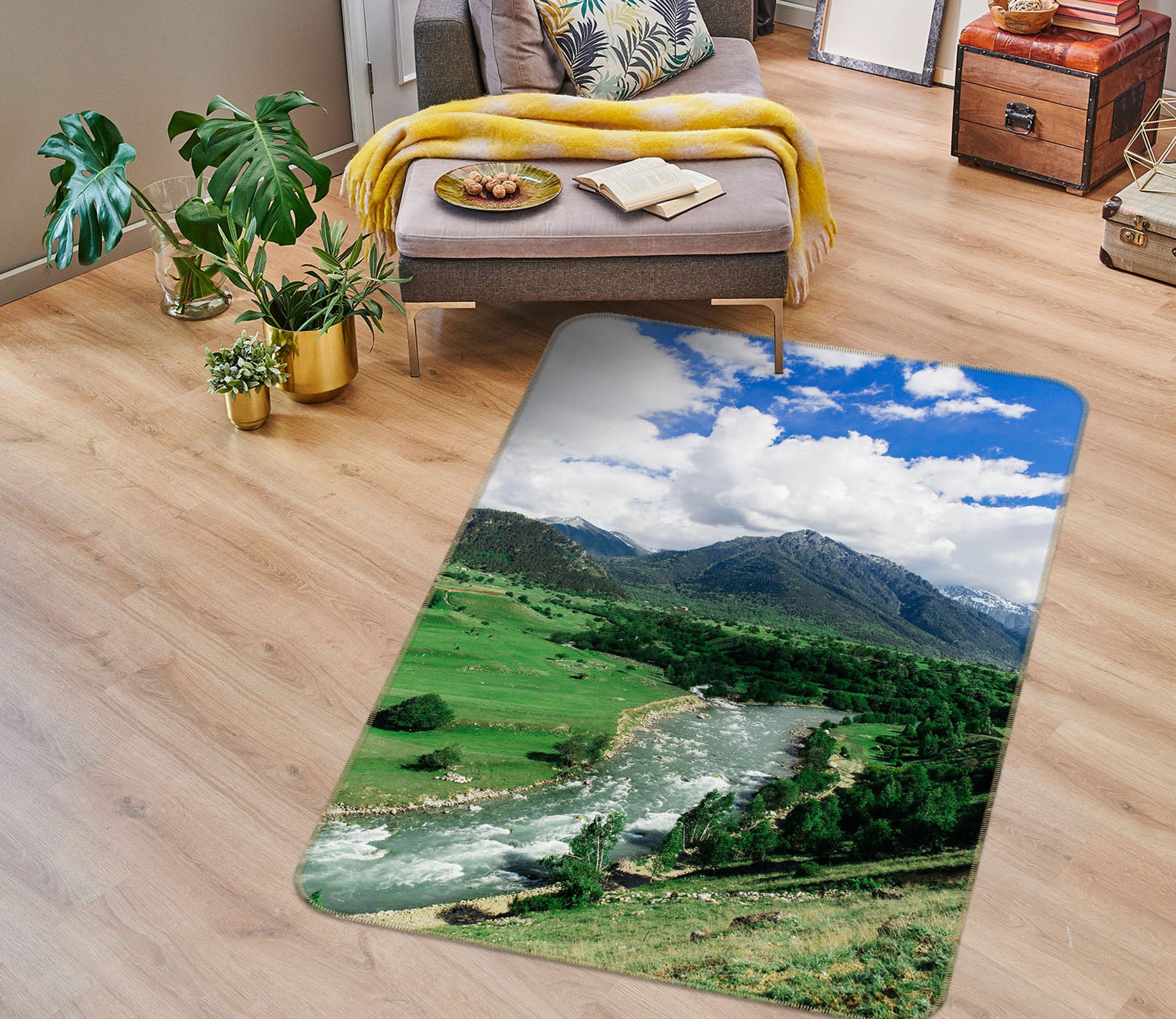 3D Grass Mountain 31114 Non Slip Rug Mat