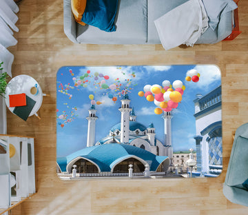 3D Castle Balloon 75158 Non Slip Rug Mat