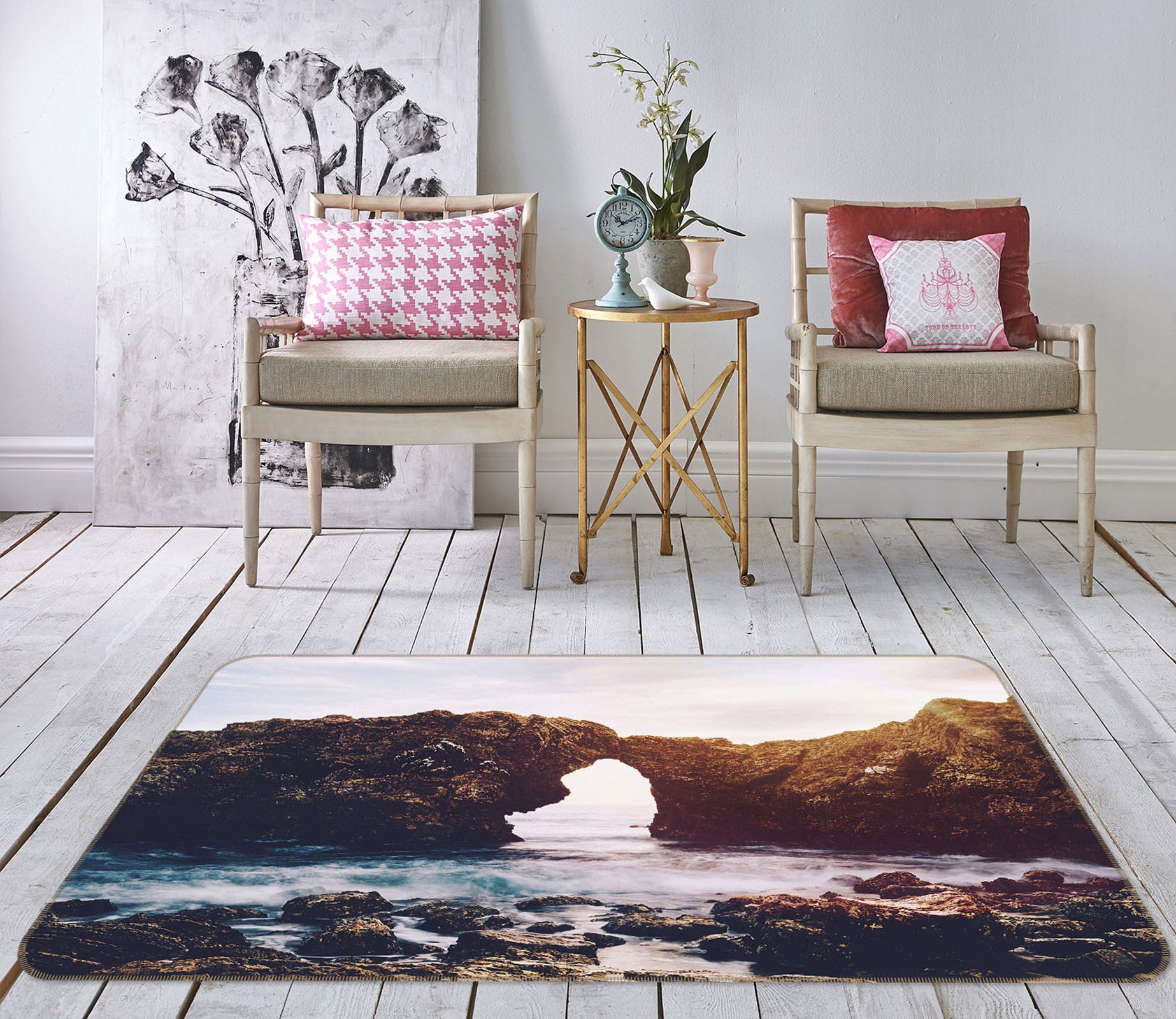 3D Sea Stone 35189 Non Slip Rug Mat