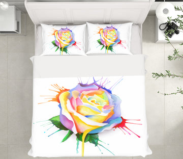 3D Colored Roses 58218 Bed Pillowcases Quilt