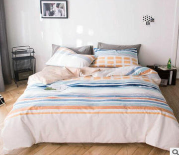 3D Color Stripes 40099 Bed Pillowcases Quilt