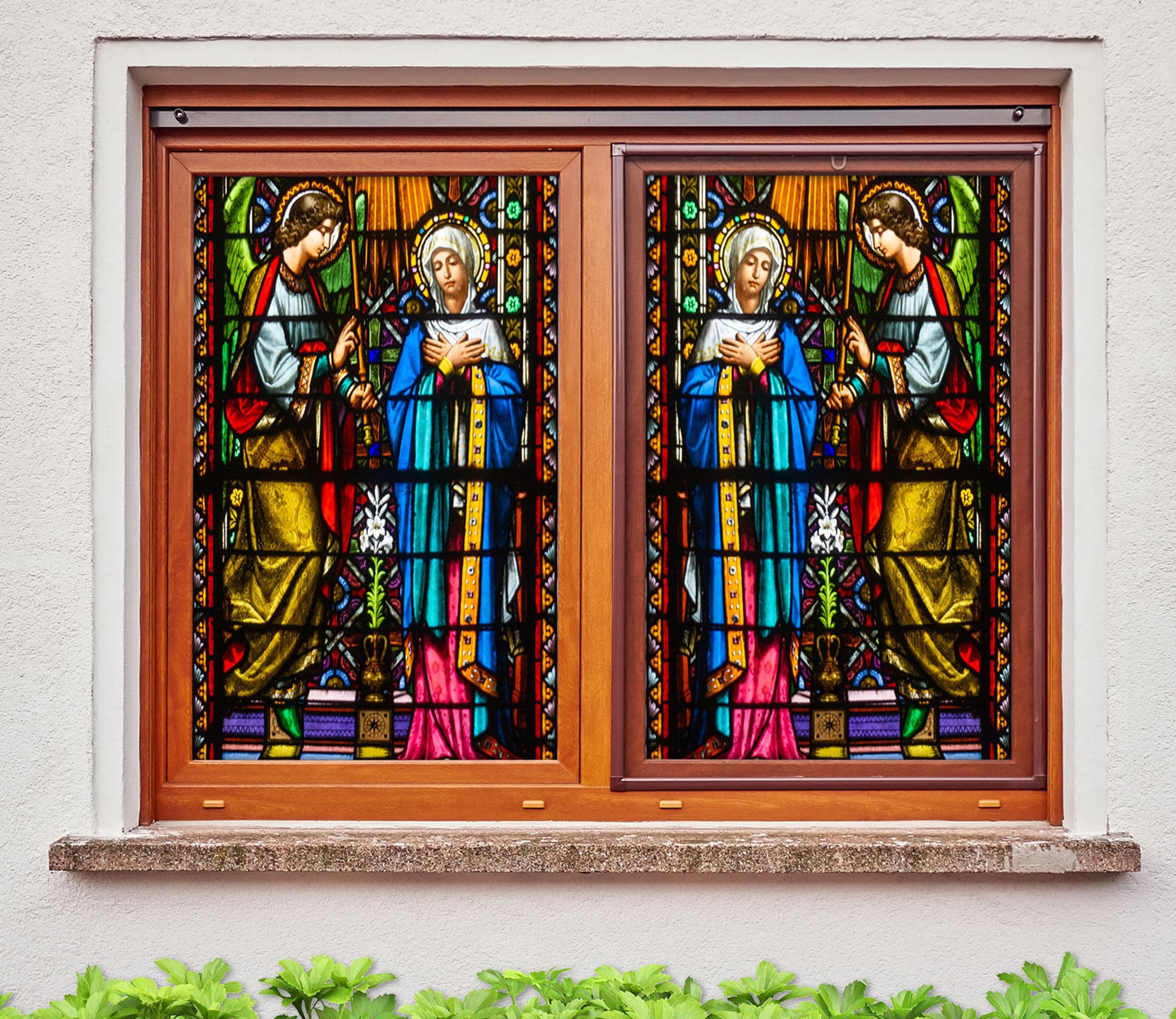 3D Faith Prayer 137 Window Film Print Sticker Cling Stained Glass UV Block