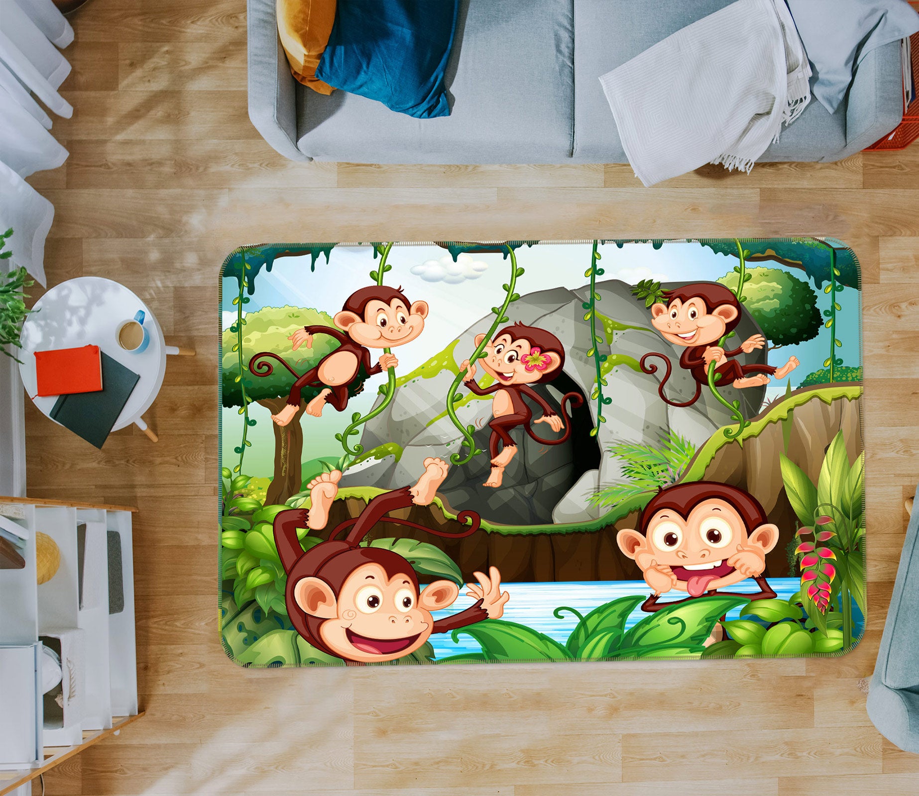 3D Monkey 30075 Non Slip Rug Mat