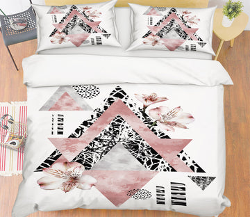 3D Triangle Pattern 15034 Bed Pillowcases Quilt