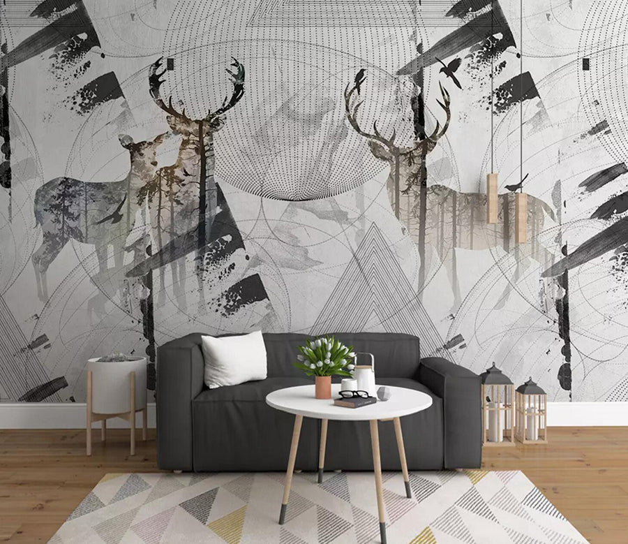 3D Fawn Shadow WC608 Wall Murals