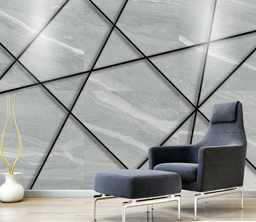 3D Slate Cross Line WG162 Wall Murals