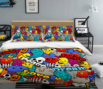 3D Color Pattern 16134 Bed Pillowcases Quilt