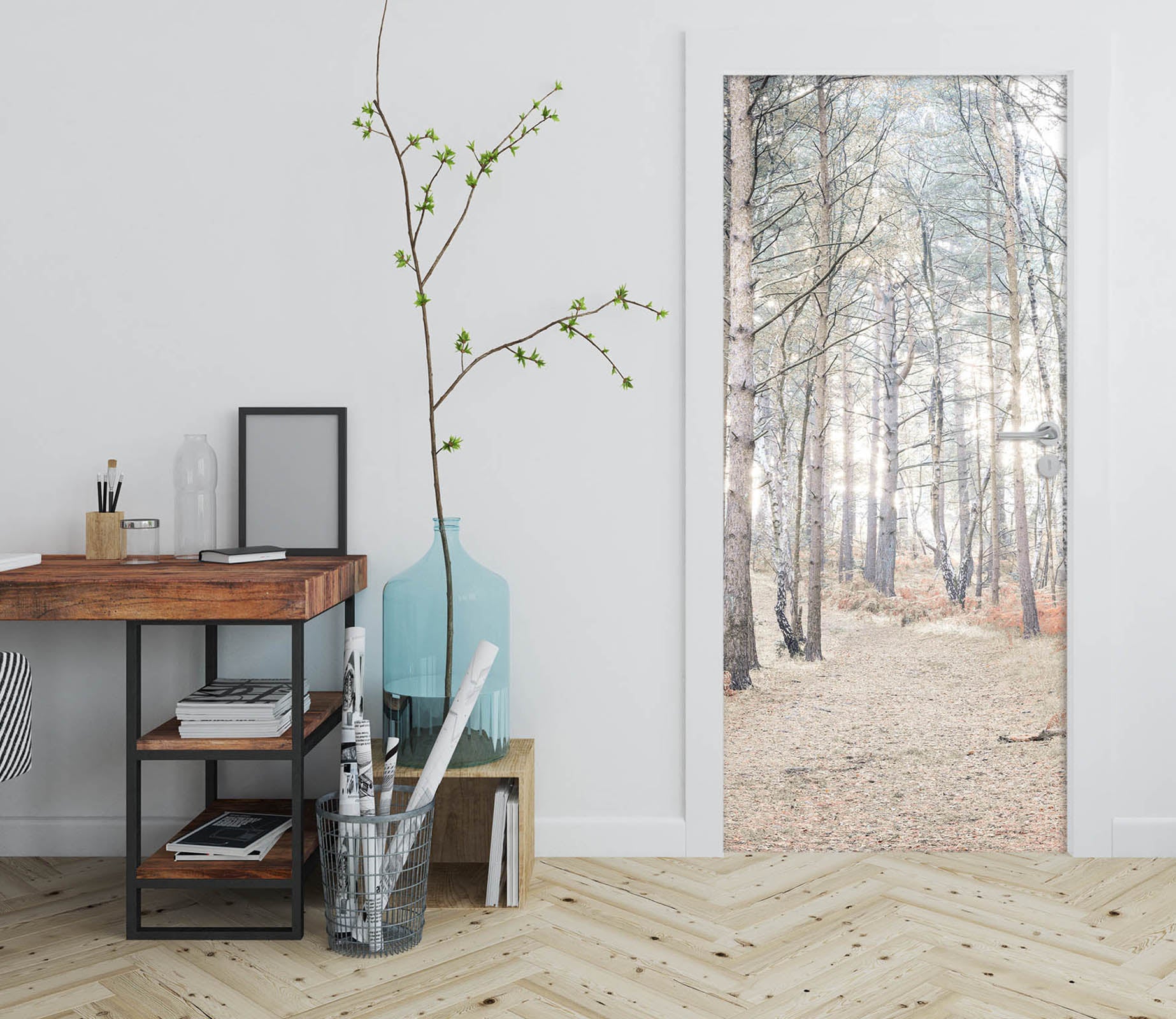 3D Winter Forest 5199 Assaf Frank Door Mural