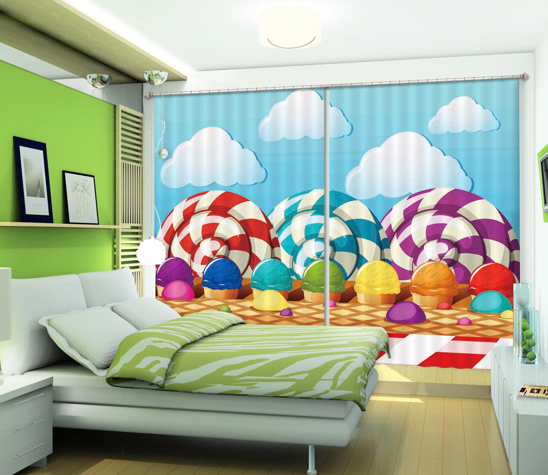 3D Lollipop Kingdom 721 Curtains Drapes Wallpaper AJ Wallpaper 