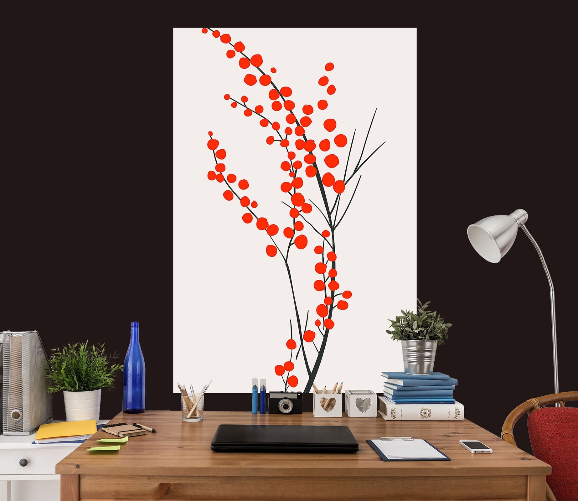 3D Red Tree 249 Boris Draschoff Wall Sticker Wallpaper AJ Wallpaper 2 