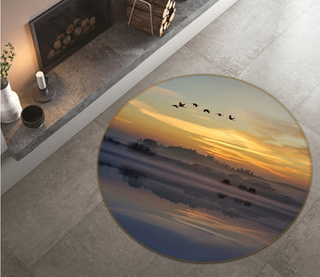 3D Sunset 82274 Animal Round Non Slip Rug Mat