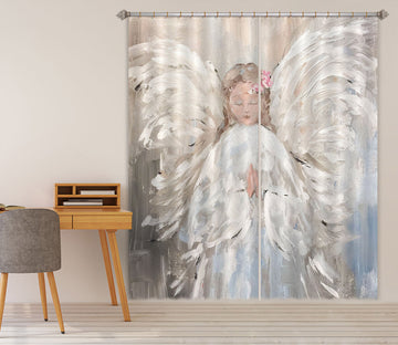 3D Angel Praying 1017 Debi Coules Curtain Curtains Drapes