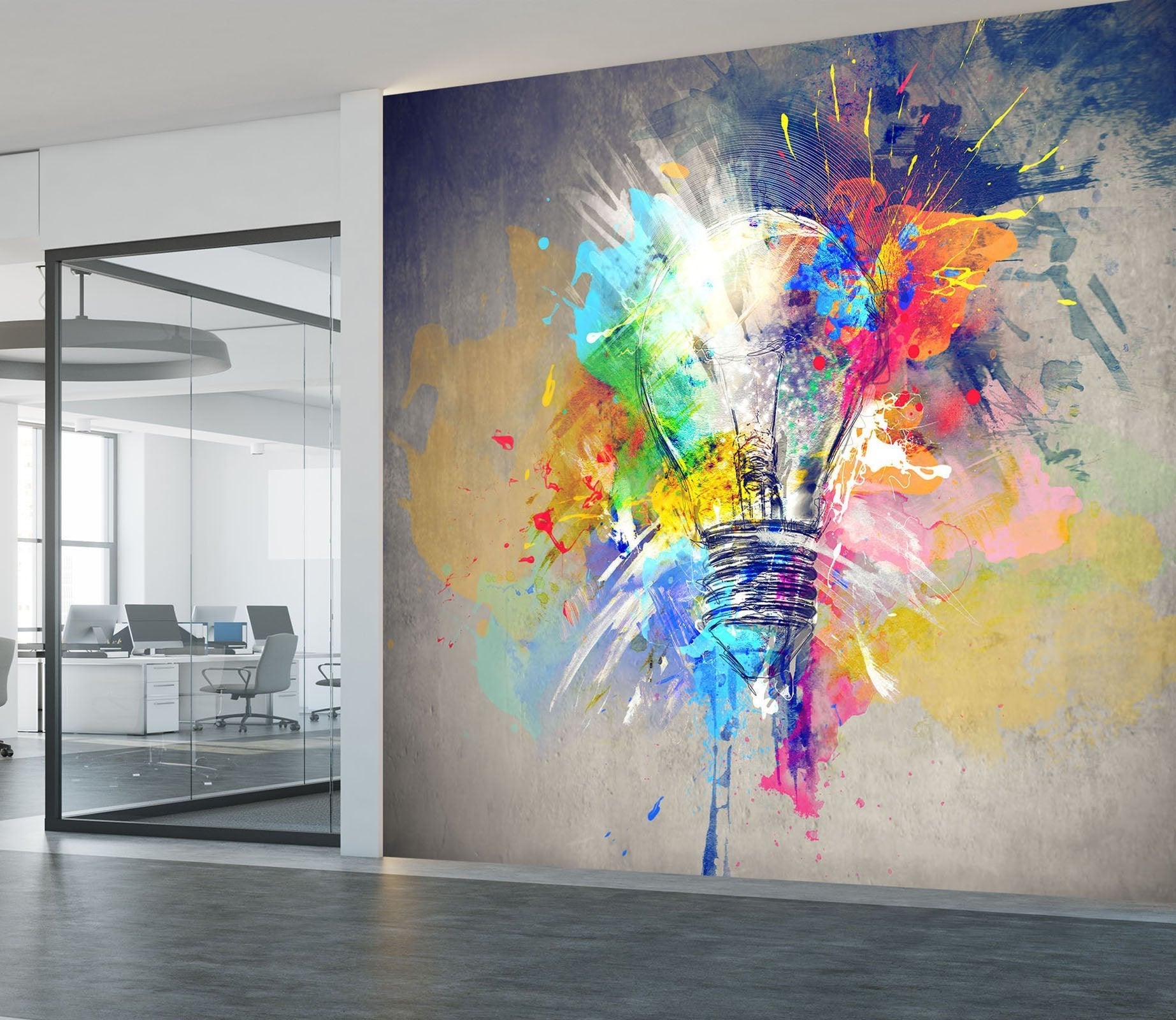 3D Colorful Light Bulb 11 Wall Murals Wallpaper AJ Wallpaper 