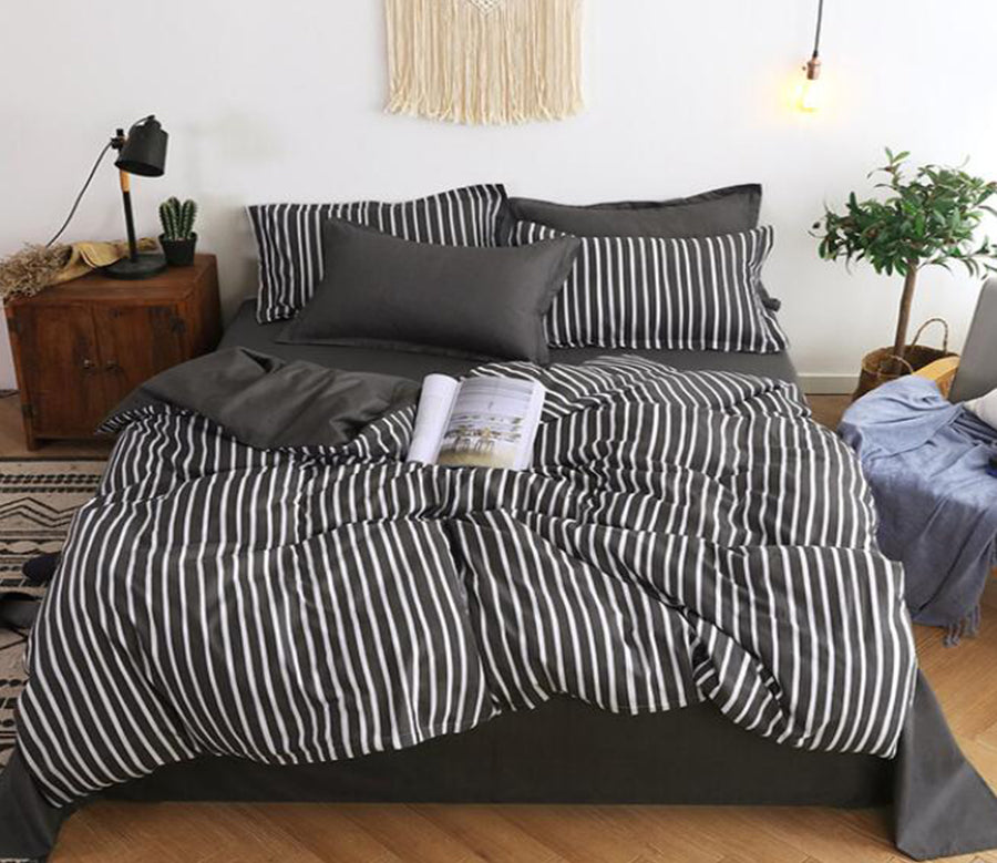 3D Thin Vertical Stripes 13037 Bed Pillowcases Quilt